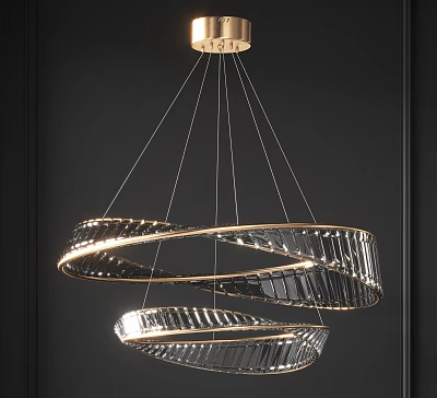 Light Luxury Crystal Chandelier 3d model Light Luxury Crystal Chandelier 3d model