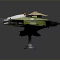 Turret Turntable Railgun Sci-fi Tower Defense Game Tower Defense Sci-fi Turret Game Turret Game Battery 3d model