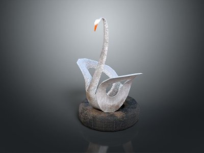 Swan bird wild animal game animal cartoon character game character 3d model