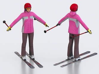 Ski Woman Ski Athlete Ski Man Ski Gear Ski Suit 3d model