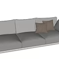 Modern three-seat sofa multiplayer sofa 3d model