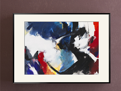 Modern abstract painting simple model