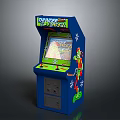 Blue Thunder Dragon Arcade Game Machine With Green Dragon Graphics Control Panel And Game Screen