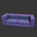 Modern Blue Sofa Design With Comfortable Seats And Sleek Armrests 3d model
