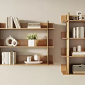 Wall Storage Rack Bookshelf Ornaments 3d model