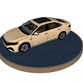 Beige Luxury Sedan With Sleek Design Light Interior And Black Alloy Wheels