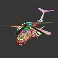 White Futuristic Space Aeronautics Concept Vehicle Model With Rotors And Wings