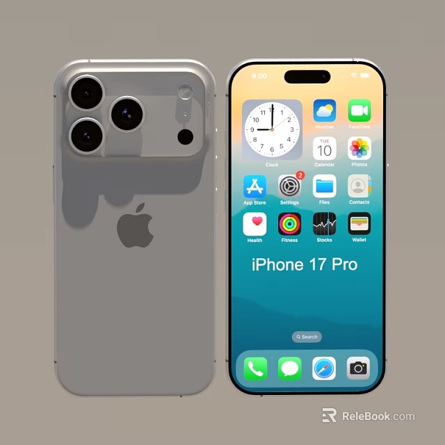 iPhone 17 Pro Smartphone With Triple Camera And Colorful App 3d model