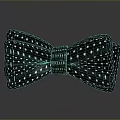 Stylish Dark Green Bow Tie With White Polka Dots For Fashionable Outfits