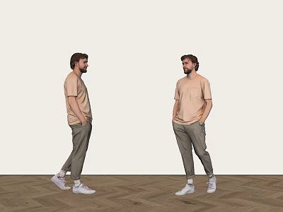 modern man male figure 3d model