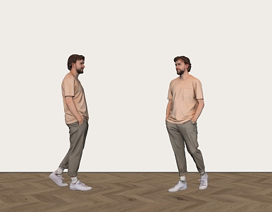 modern man male figure 3d model