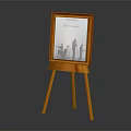 Wooden Photo Frame With Tripod Stand Holding Family Silhouette Picture For Home Decor