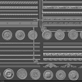 Crown Molding Decorative Designs With Various Ornate Patterns And Rosette Accents