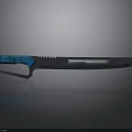 Futuristic Modern Weapon Knife With Blue Handle And Metallic Blade Design
