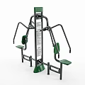 Outdoor Sports Equipment Double Station Arm Exercise Machine Green Black Design