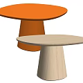 Modern Dining Table Round Dining Table 3d model