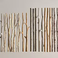 Natural Wooden Branches With Various Colors And Shapes For Decorative