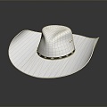 Modern Cowboy Hat Denim Wool Hat Wilderness Hat 3d model