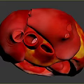 Detailed Human Heart Anatomical Model Showing Internal Chambers And Valves Structure 3d model