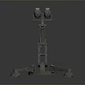 laser tower turret turntable sci-fi tower defense game tower defense sci-fi turret game turret game turret 3d model