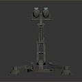 laser tower turret turntable sci-fi tower defense game tower defense sci-fi turret game turret game turret 3d model