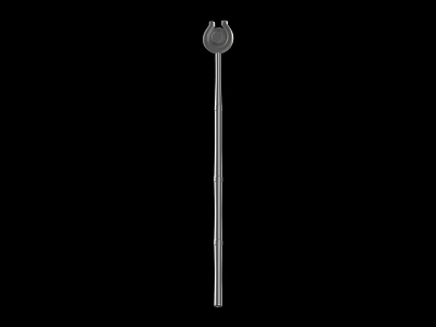 Ancient Long Handled Weapon With Metal Head And Traditional Design 3d model