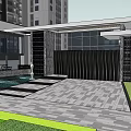 Urban Planning Site Layout With Buildings Green Spaces And Road Connections