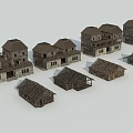 Traditional Rural Thatched Houses With Various Styles And Architectural Designs