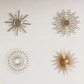 Unique Decorative Wall Hangings With Four Radial Pattern Designs And Central Circular Elements