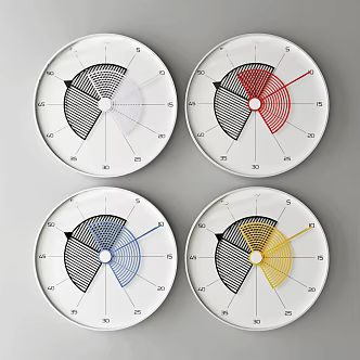 Modern clock round fashion wall clock 3d model