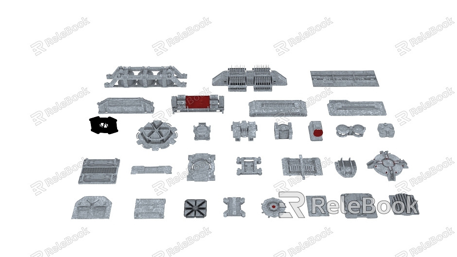 Science and technology science fiction mechanical equipment parts model