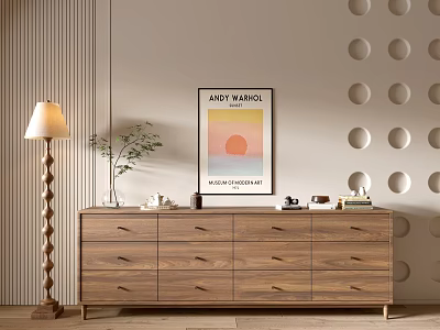 Modern Wood Grain Cabinet Simple Style Cabinet Whole Cabinet Sideboard Balcony Cabinet Storage Cabinet Entrance Cabinet 3d model