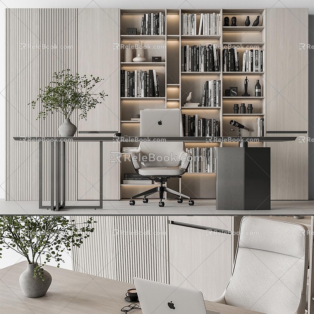 Office Desk and Chair model