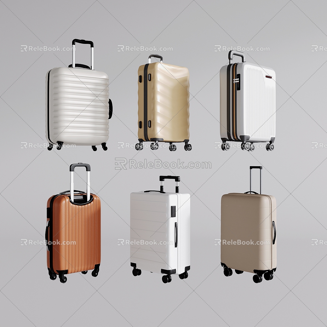 Modern Luggage Luggage Suitcase Suitcase Trolley Case 3d model