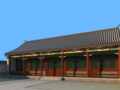 Chinese ancient courtyard 3d model