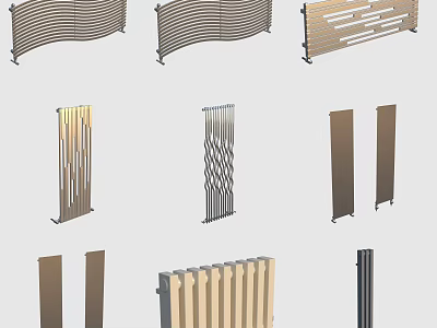Modern Home Heating Radiators With Various Stylish Designs And Decorative Styles 3d model
