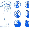 World Water Day Illustrations Featuring Various Shower And Bathing Scenes 3d model