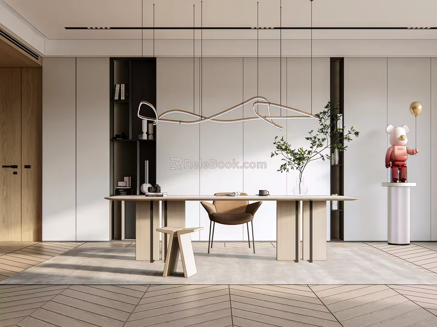 Modern study 3d model