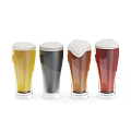 Various Wine Bottles And Drinking Glasses Including Cocktail Beer And Goblet Styles