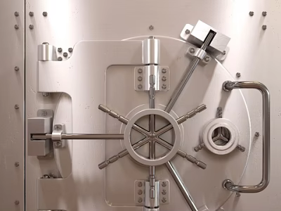 Sturdy Metal Anti theft Door With Secure Wheel Lock Bolted Structure And Handle 3d model