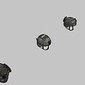 Camouflage Military Helmet With Transparent Visor Adjustable Straps And Tactical Attachments