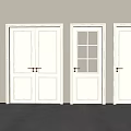 Different Design White Hinged Doors With Gold Handles And Glass Panel For Home Interior