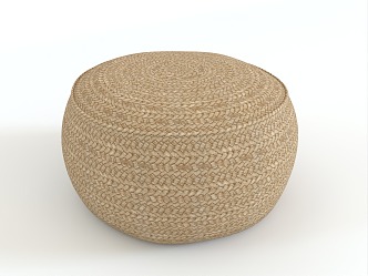 Japanese-style Futon Rattan Round Stool for Homestay Inn Sitting Pier Beating Cushion Meditation Cushion Buddha Worship Cushion Kneeling Cushion Courtyard Outdoor Leisure Stool Woven Chair Stool Children's Small Stool 3d model