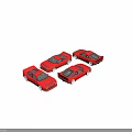 Red Classic Sports Car With Sleek Exterior And Multiple Angle Shots