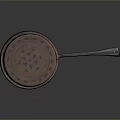 Vintage Copper Electric Cooking Pot with Perforated Lid and Long Handle