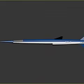 Blue Missile Weapon Design With Pointed Nose White Section And Tail Fins
