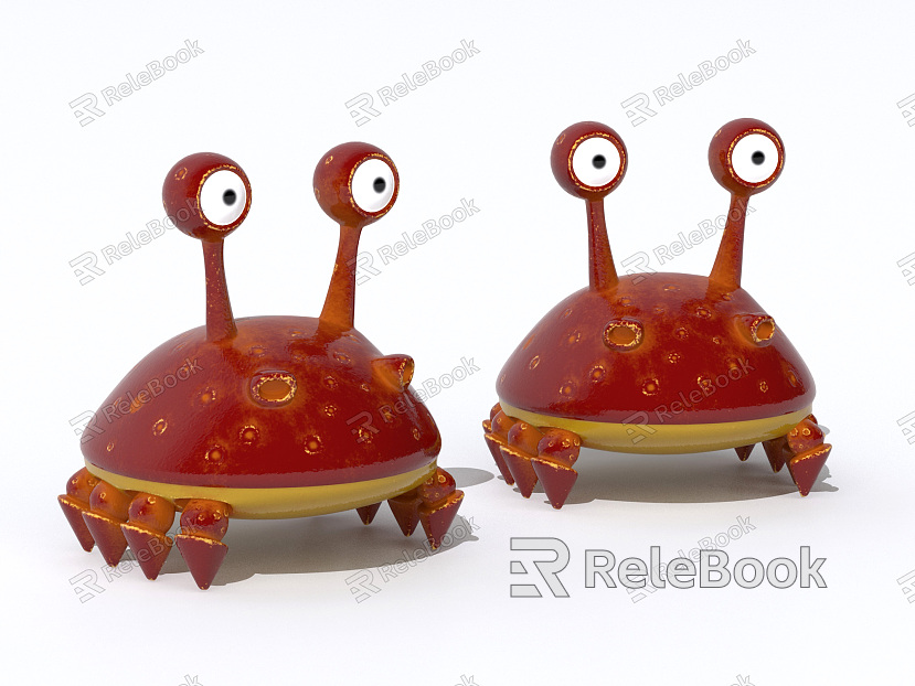 Modern Crab Cartoon Crab model