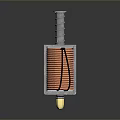 Solenoid Valve With Metal Housing Red Coil Black Wires And Metal Rod