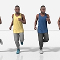 sports running long distance running 3d model