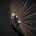 Luxurious Golden Crown Jewelry Featuring Radiant Spiked Design And Clear Gemstones